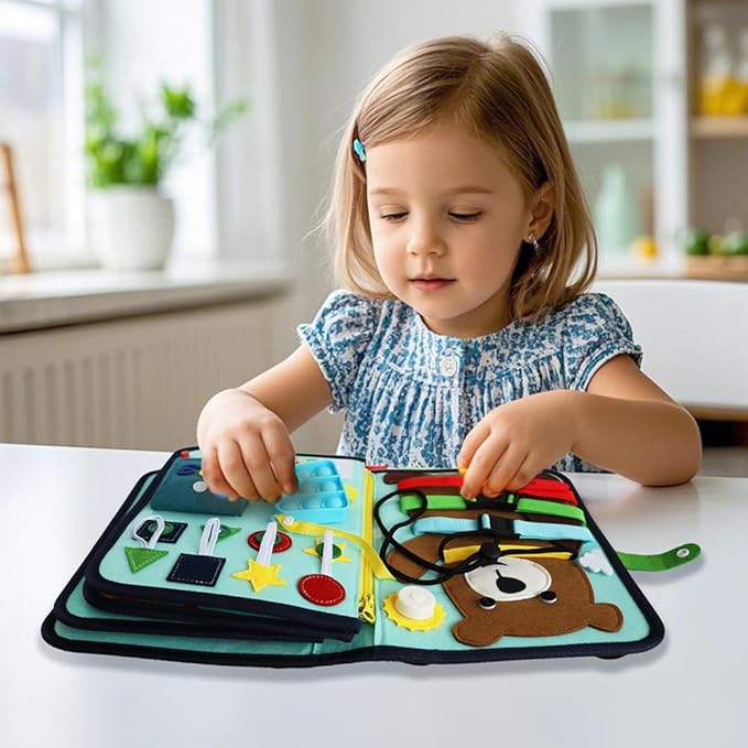 Felt Quiet Book Montessori Toys for 3+ Years Old Interactive Books for Boys and Girls Birthday Gifts - Animal Theme