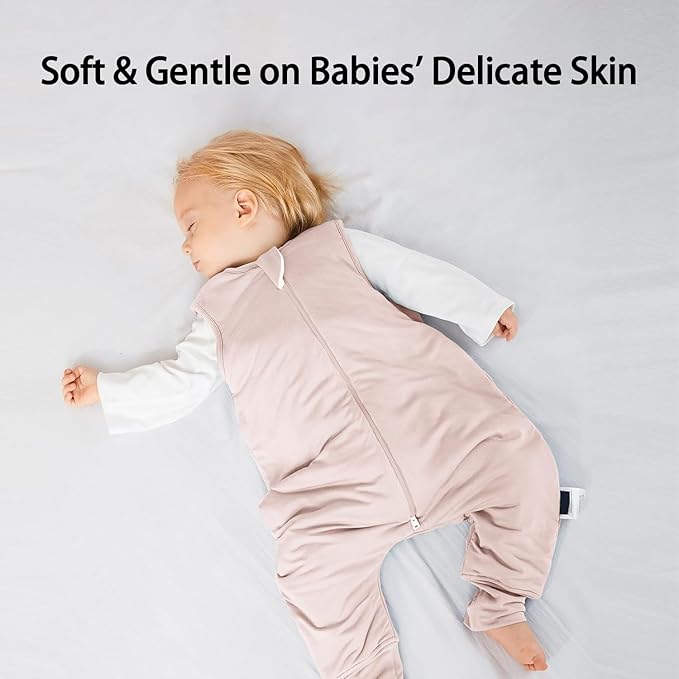 BubblePanda Rayon Made From Bamboo Toddler Sleep Sack with Feet 12-24 Months 2.5 Tog Winter Ultra Soft Warm Baby Sleep Bag Walker 1t-2t Quilted Thick Wearable Blanket with Legs 2-Way Zipper