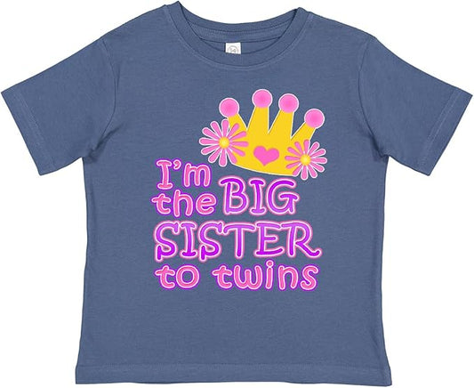 inktastic I'm The Big Sister to Twins. Toddler T-Shirt