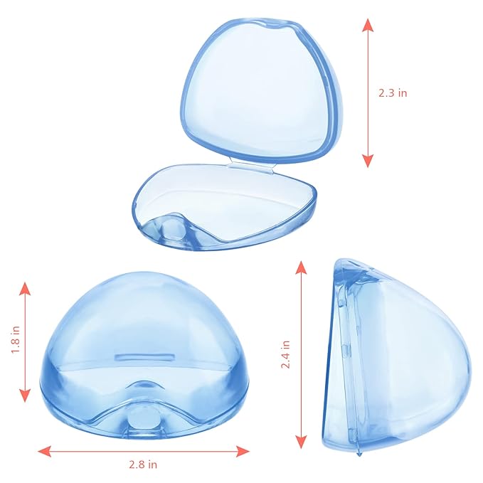 Accmor Pacifier Case, Pacifier Holder Case, Pacifier Container for Travel, BPA Free,Transparent Blue, 6 Pack