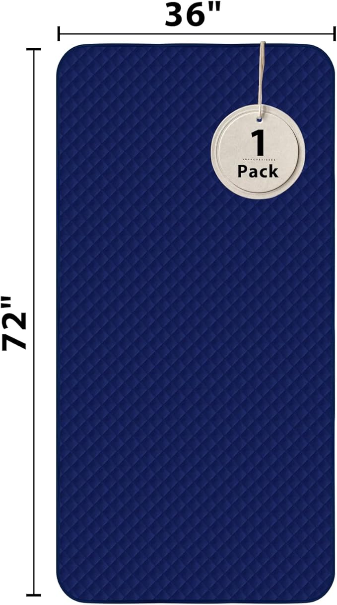 Hide Stains Washable Waterproof Pads 36x72 Inch (1 Pack) for Incontinence, Bed Wetting, Underpads, and Pet Protection - Navy Blue, Ideal for Elderly, Adults, Kids and Pets