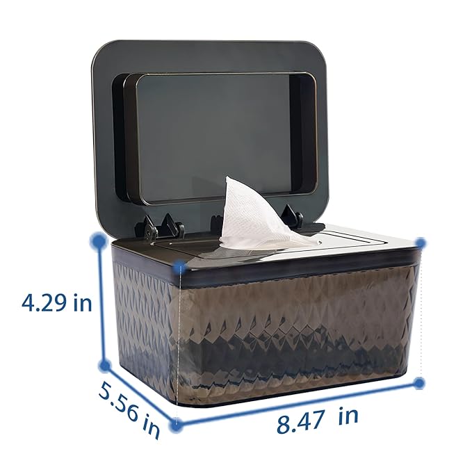 Wipes Dispenser Seal-Designed Wipe Dispenser Holder Wipes Case Box for Bathroom Keep Wipes Fresh, Dust-Proof & Non-Slip