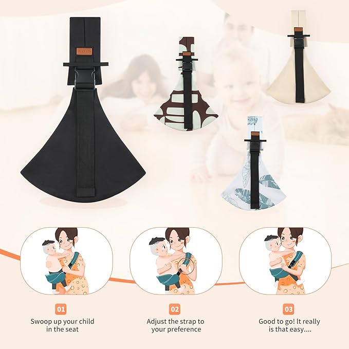 2 Packs Toddler Carrier,Baby Sling Carrier,Baby Sling,Lightweight, Portable, Ergonomic-Designed, Travel-Friendly, Secure & Safe Baby Carriers(Boho+Beige)