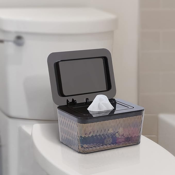 Wipes Dispenser Seal-Designed Wipe Dispenser Holder Wipes Case Box for Bathroom Keep Wipes Fresh, Dust-Proof & Non-Slip