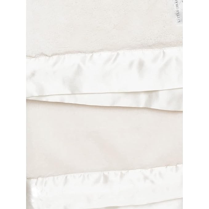 Little Giraffe Posh Mink Baby Blanket 29" x 35", Cream