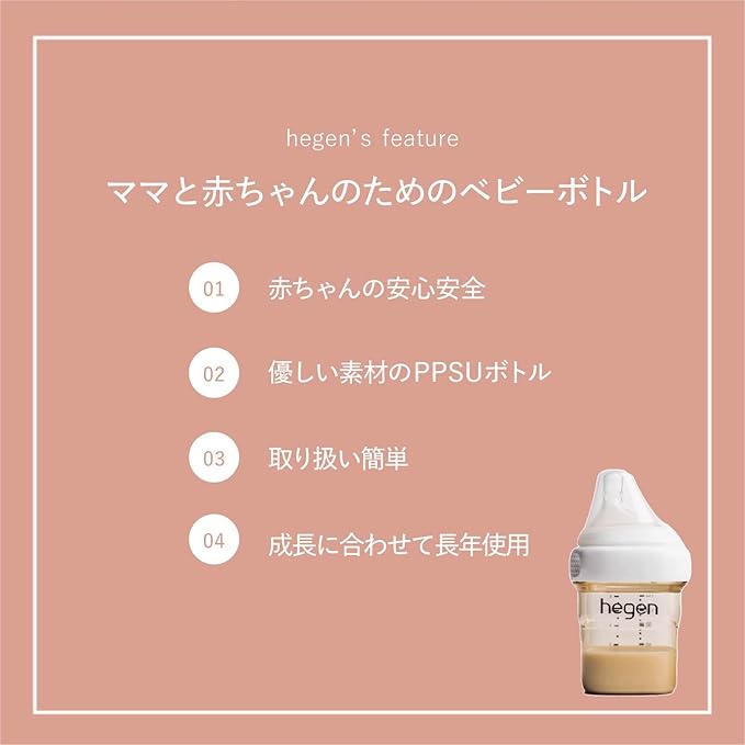 Hegen PPSU Baby Bottle Essentials Starter Kit (Suitable from Newborn Till 6 Months)
