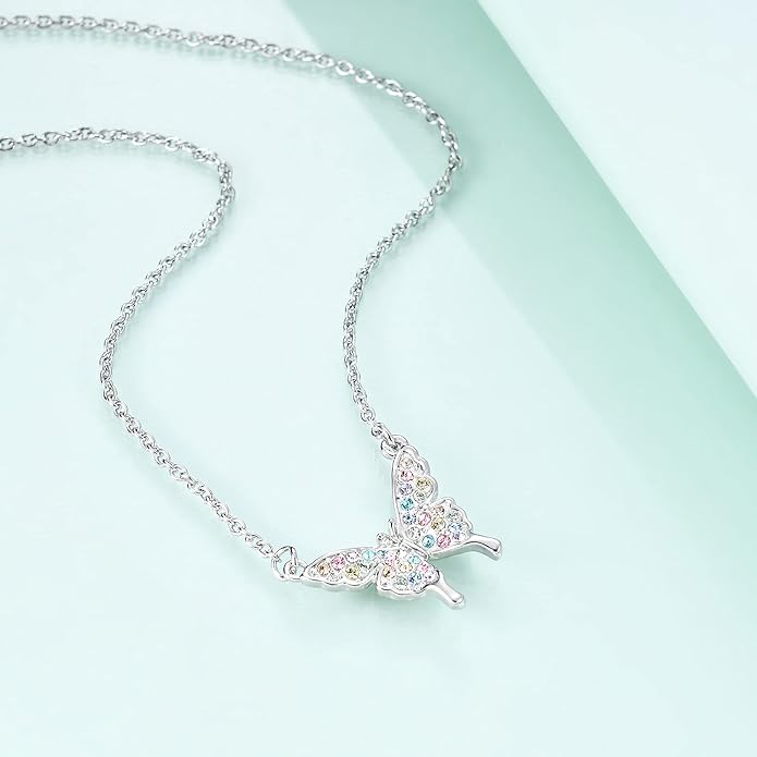 luomart Butterfly Necklace Gifts for Girls Women,Butterfly Pendant Necklaces Jewelry Gift for Butterfly Lovers