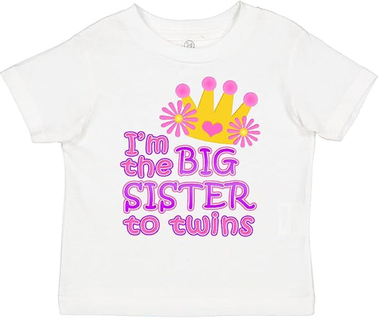 inktastic I'm The Big Sister to Twins. Toddler T-Shirt