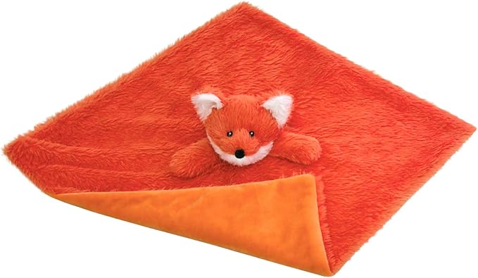 Baby Orange Fox Soft Stuffed Animal Security Blanket, Plush Fox Character Lovey Blanket, Baby Shower/Nursery Gift, Newborn Infant Toddler Snuggle Blankie for Girls Boys, 14 Inches