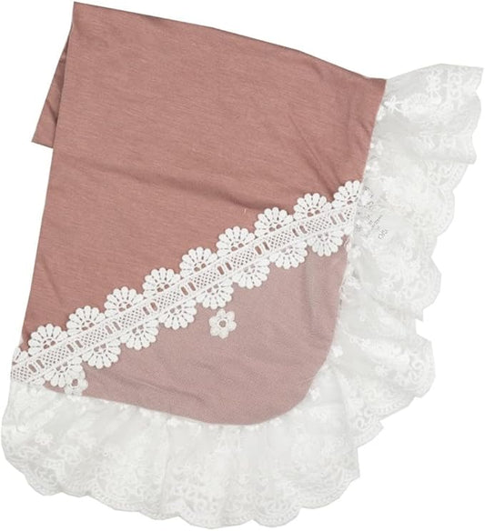 Haute Baby Margarette Infant Baby Girl Receiving Blanket-Mauve