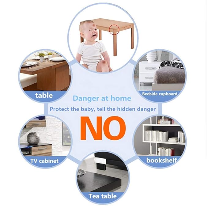 28 Pack Table Corner Protectors Baby Proofing Corner Guards Furniture and Edge Guards Stop Child Head Injuries Sharp Corners