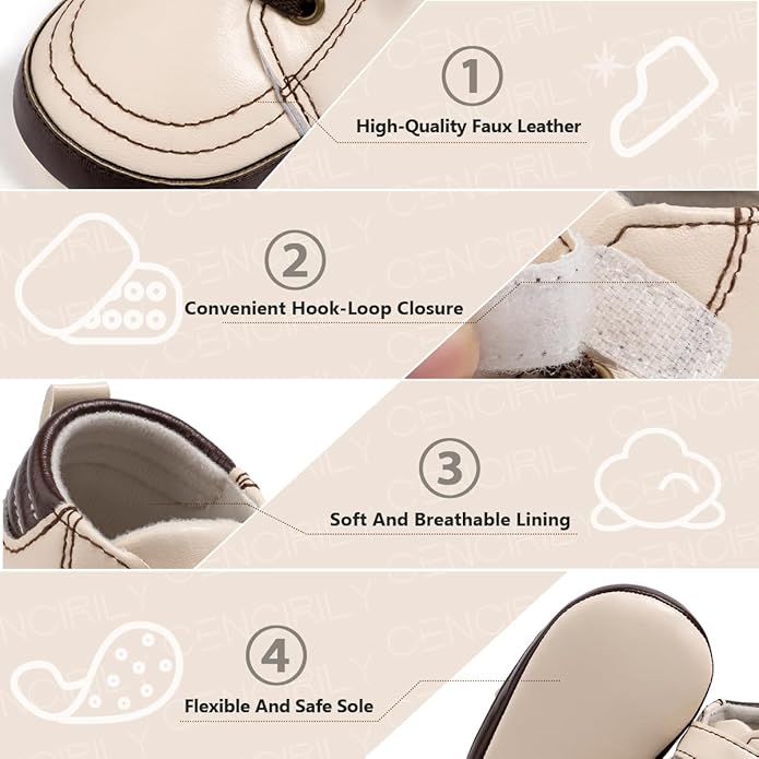 CENCIRILY Baby Boys Girls High Top Sneakers Soft Soles Anti Skid Infant Ankle Shoes Toddler Prewalker First Walking Crib Shoes