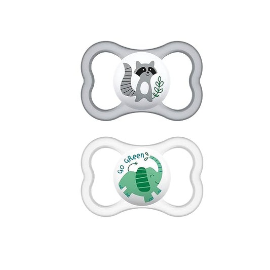 MAM Air Baby Pacifier, for Sensitive Skin, Sterilizer Case, 2 Pack, 16+ Months, Unisex
