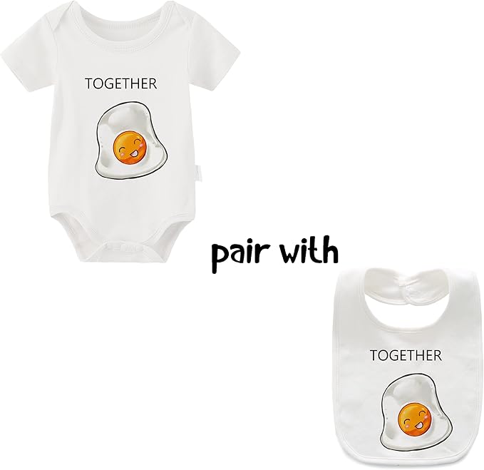 YSCULBUTOL Baby Twins Bodysuit Perfect Together Best Friend Newborn Romper Toddler Unisex Twin Outfit
