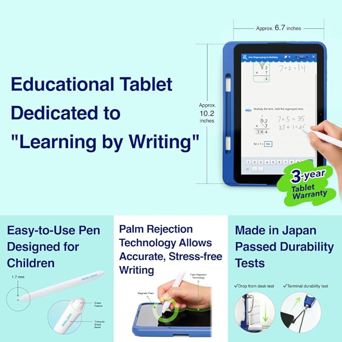 Dedicated Learning Tablet | Personalized Independent Study, Access All K–5 Lessons Math & ELA | No Browser, Games or Ads | 10.1” Display, Pen & Cover(Pink) | Subscription Required