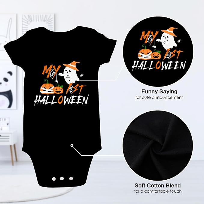 Funnycokid Baby Boys Girls Bodysuit Funny Newborn Romper Short Sleeve Infant Neutral Outfits Jumpsuit 0-12 Months