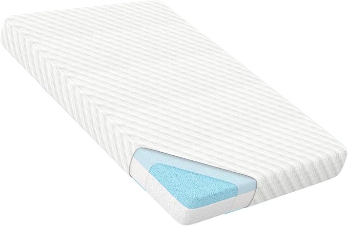 Mecc ecoh Pack and Play Mattresses, Cozy Breathable Cover Pack N Play Mattress, Reversible Cool Gel Memory Foam, Water Resistant Lining, Fit for Graco, Baby Trend, Pamo, Dream On Me Etc. 38"x26"