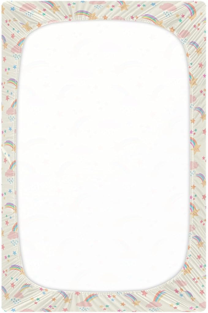 Shooting Star Crib Sheets for Neutral Bassinet Play Sheets,Sheets Toddler Bed Sheets for Baby Boys Girs 39 * 27 * 5in
