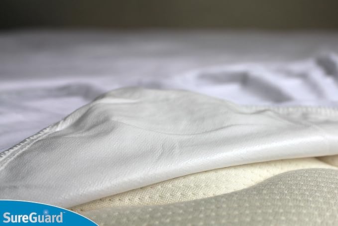 SureGuard Full Extra Long (XL) Mattress Protector - 100% Waterproof, Hypoallergenic - Premium Fitted Cotton Cover - Smooth