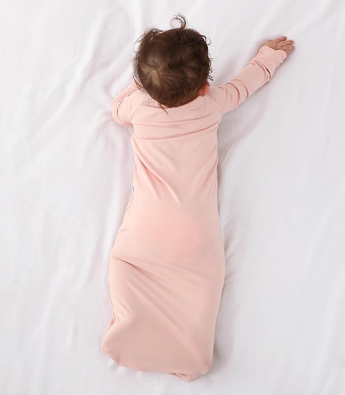 Baby Sleeper Gown Viscose from Bamboo Newborn Nightgowns Unisex Long Sleeve Sleep Sack