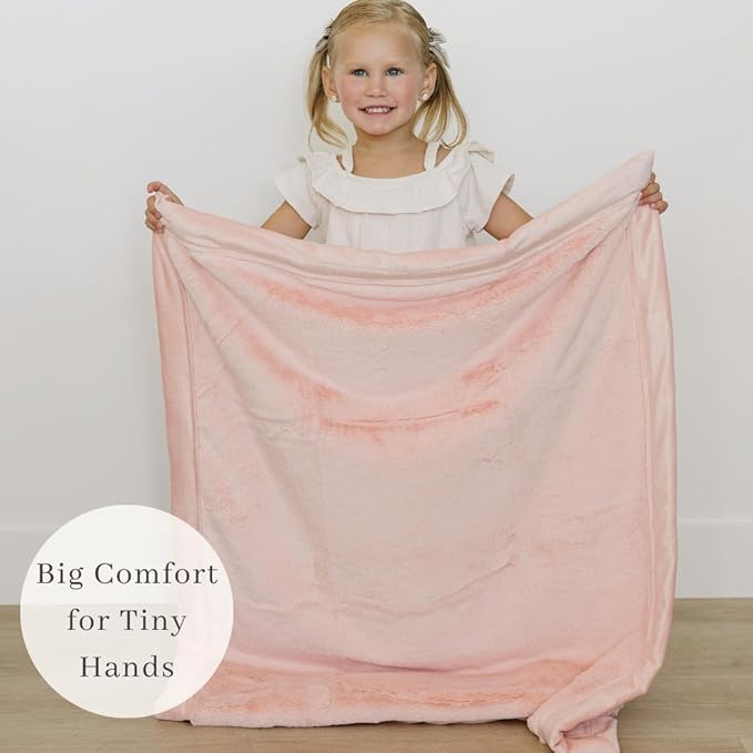 SARANONI Receiving Blankets for Babies Super Soft Boutique Quality Lush Luxury Baby Blanket (Peach Blush, Receiving Blanket 40" x 30")