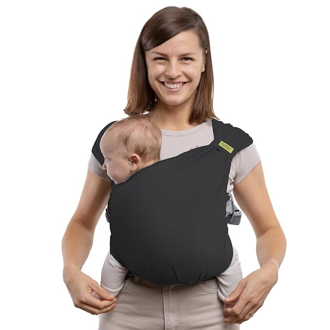 Boba Bliss Baby Carrier Newborn to Toddler (7-35 lbs) - Light & Breathable Toddler Carrier - Certified Hip-Healthy, Adjustable Straps for All Parents, Hybrid, Soft & Stretchy 0-18 Months (Charcoal)