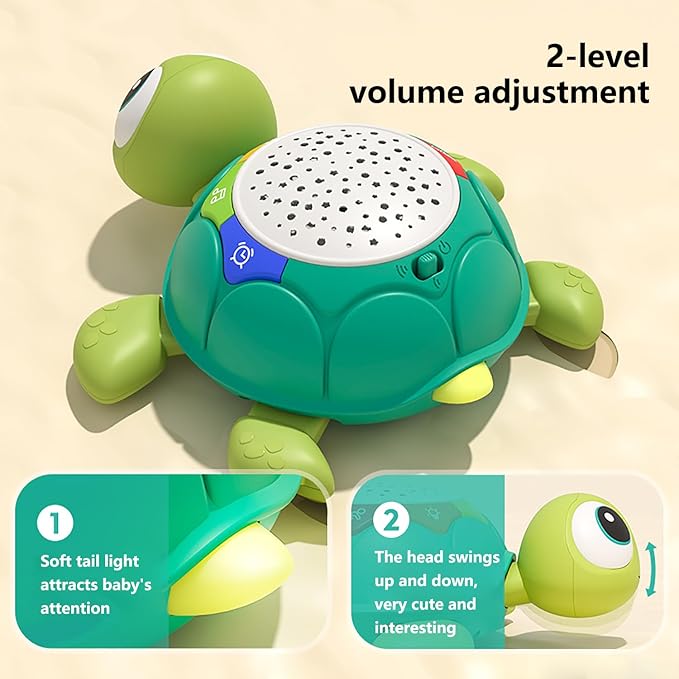 Baby Sleeping toys 6-12 Months, Musical Turtle Crawling Baby Toys, Toys with Light & Sound, Projection toys, Infant Toys 0-3 3-6 6-18 Months Newborn Toys Birthday Toys for 1 2 Year Old Boy Girl