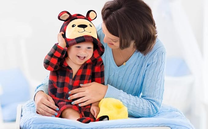 Rising Star Baby Toddler Robe Or Kids Robe for Girls and Boys - Kids & Baby Bath Robe Spa Set with Washcloth or Slippers