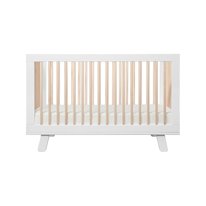 Babyletto Hudson 3-in-1 Convertible Baby Crib - GREENGUARD Gold Certified - Convertible Crib to Toddler Bed and Daybed - Baby Bed with 4 Adjustable Heights - Wooden Crib - Washed Natural