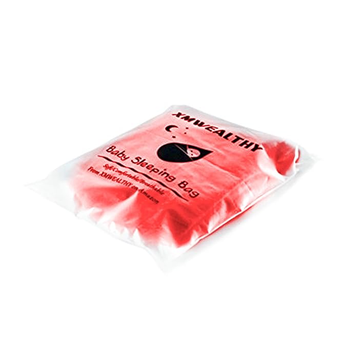 XMWEALTHY Newborn Baby Wrap Swaddle Blanket Knit Sleeping Bag Receiving Blankets Stroller Wrap for Baby(Red) (0-6 Month)