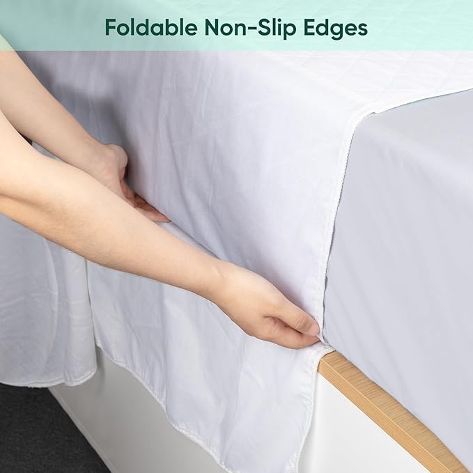 Bed Pads Washable Waterproof, King (76" x 36", Pack of 1) Incontinence Bed Pads & Pee Pads, Perfect for Kids, Adults and Elderly