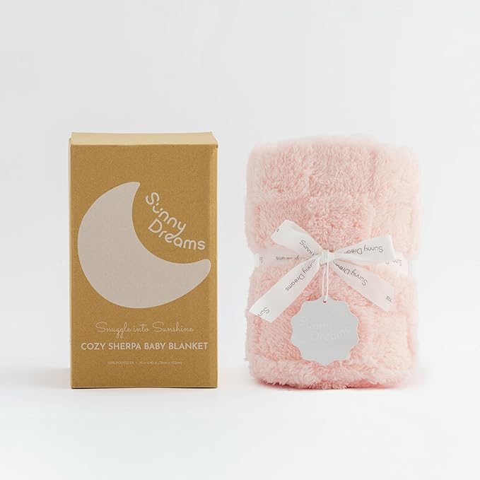 Checkered Baby Blankets Double-Sided Fleece Plush Baby Blankets for Girls, Lightweight Soft Cozy and Warm Newborn Receiving Throw for Bed, Crib, Couch, Sofa 30 x 40 Inches, Pink