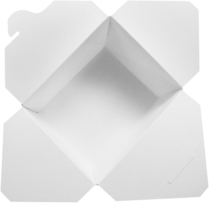 Karat FP-FTG30W 30 fl.oz. 4.3" x 3.5" x 2.4" Fold-to-Go Box #1,White (Pack of 450)