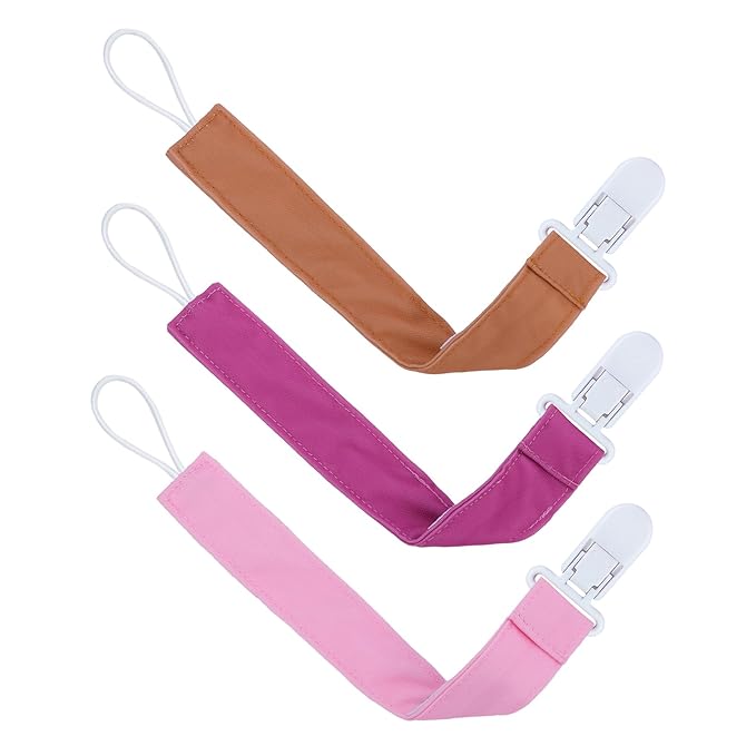 ALVABABY Baby Pacifier Clips for Girls Pacifier Universal Holder Leash Pacifier Clip Binky Holder 8 Pack 8DP05