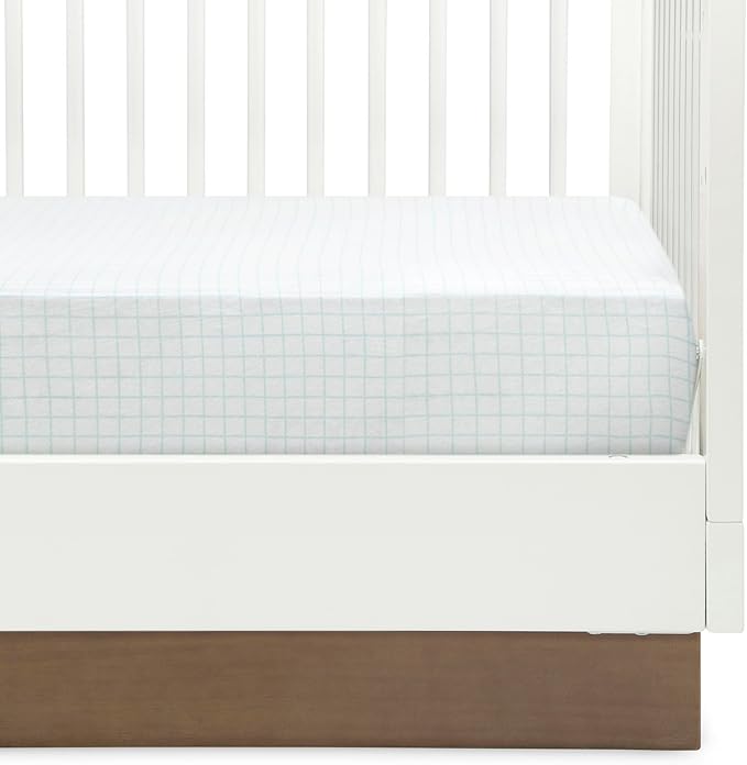 Delta Children Fitted Crib Sheets for Girls and Boys - 100% Organic Cotton Crib Sheet for Standard Crib and Toddler Mattresses - 28x52 Inch - GOTS Certified (Pack of 3), Sea Life