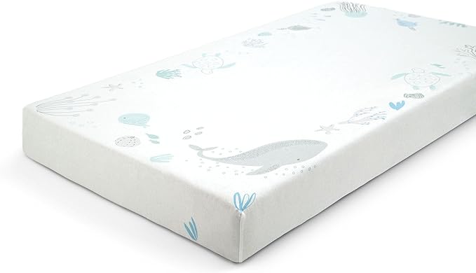 Delta Children Fitted Crib Sheets for Girls and Boys - 100% Organic Cotton Crib Sheet for Standard Crib and Toddler Mattresses - 28x52 Inch - GOTS Certified (Pack of 3), Sea Life