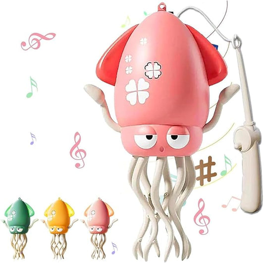 Magic Dancing Octopus Toy - Smart Obstacle-Dodging Robot with LED Light Show & Music, USB Rechargeable Tummy Time Squid Toy for Babies | Electric Crawling Octopus | Interactive Gift for Kids 3+