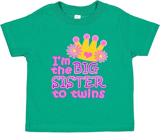 inktastic I'm The Big Sister to Twins. Toddler T-Shirt