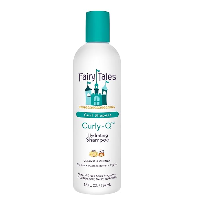 Fairy Tales Curly Q Kids Shampoo all Types of Curly Hair - Hydrating Hair Shampoo- Paraben , Sulfate , Gluten and Nut Free - 12 oz