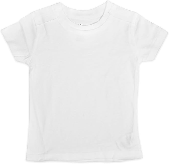 HonestBaby Unisex-Baby 5-Pack Short Sleeve T-Shirts 100% Organic Cotton Baby, Toddler, Little Kid, Boy, Girl, Unisex