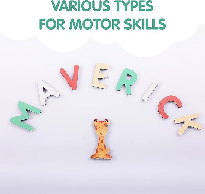 Customized Name Puzzle for Toddlers (Fixed I J Letters) Personalized Toddlers Busy Board, Baby Personalized Board for 1-5 Years Old, Birthday Gift, Montessori Toys (Khaki)