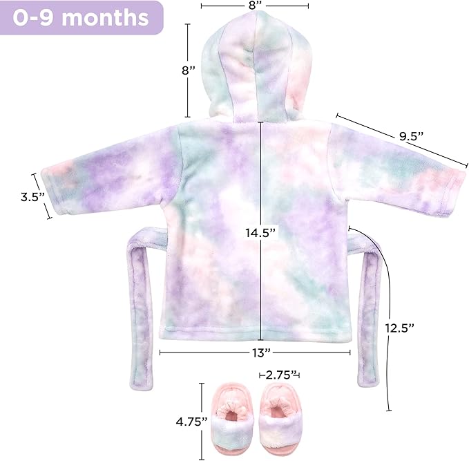 Rising Star Baby Toddler Robe Or Kids Robe for Girls and Boys - Kids & Baby Bath Robe Spa Set with Washcloth or Slippers