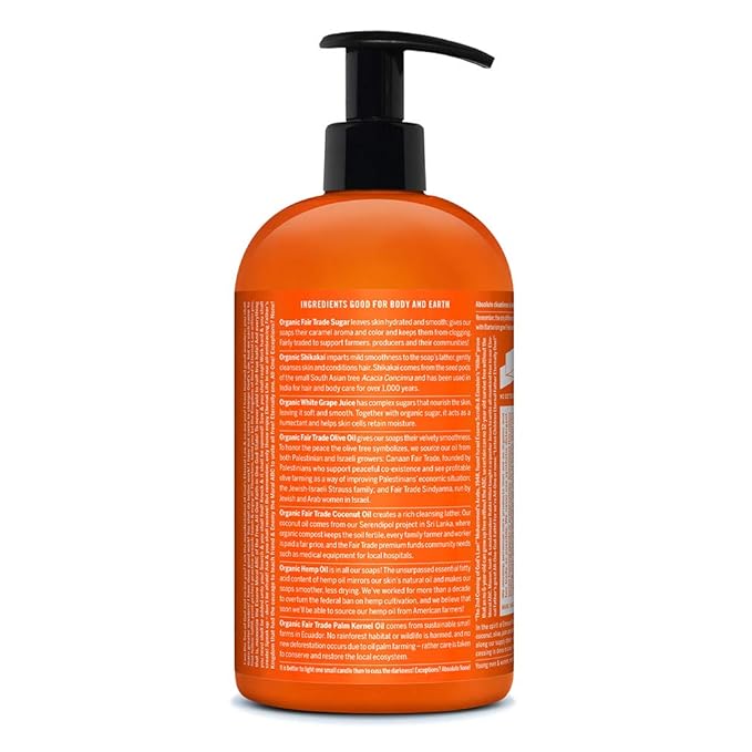 Dr. Bronner's - Organic Sugar Soap (Tea Tree, 24 Ounce) - Made with Organic Oils, Sugar and Shikakai Powder, 4-in-1 Uses: Hands, Body, Face and Hair, Cleanses, Moisturizes and Nourishes, Vegan