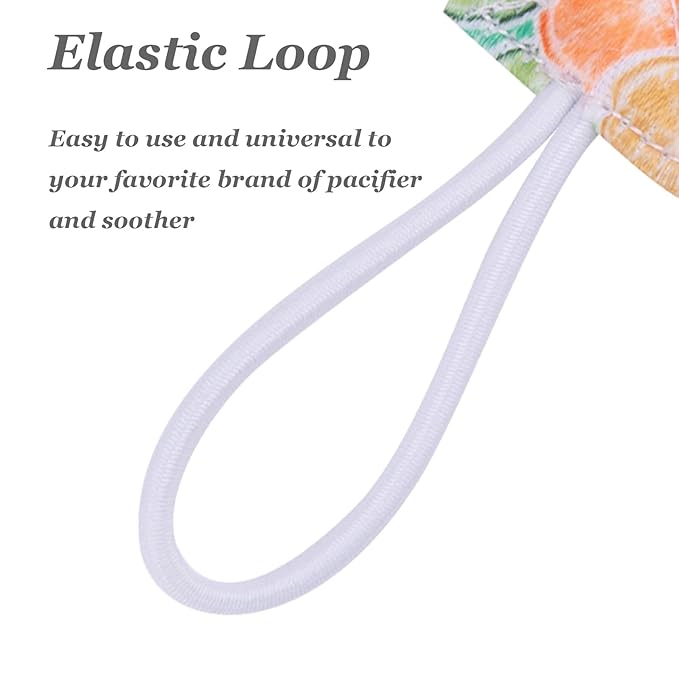 Babygoal Fruit Pacifier Clips, 6 Pack Binky Paci Holder and Leash for Boys and Girls Fits for Most Pacifier, Binkie Styles & Baby Teethers & Toys and Gift 6PB17
