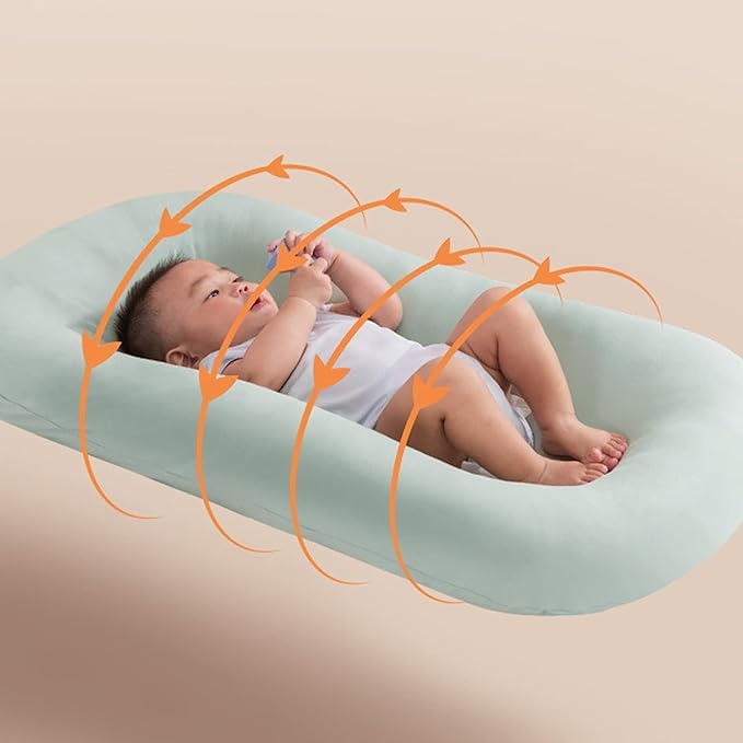 Baby Lounger - Baby Lounger for Newborn, Breathable & Soft Baby Nest Cover Co for Baby 0-12 Months, Baby Essentials Gifts, Portable Infant Lounger, Baby Snuggle Lounger Me (Yellow-2)