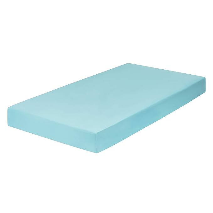 Everyday Kids 2 Pack Fitted Girls Crib Sheet, 100% Soft Breathable Microfiber Baby Sheet, Fits Standard Size Crib Mattress 28in x 52in, Nursery Sheet - Mermaid/Aqua