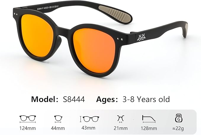 EYEBUDDY Kids Sunglasses for Boys Girls Age 2-8 Polarized UV Protection Toddler Children Sun Glasses Pack of 2