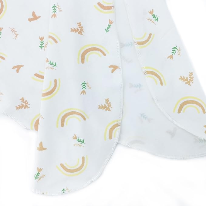 Miracle Baby Newborn Knotted Nightgown Long Sleeve with Matching Hat Set 3 Pack, Unisex Baby Sleeper Gowns Coming Home Outfits Set with Mitten Cuffs for Boys Girls 3-6 Months