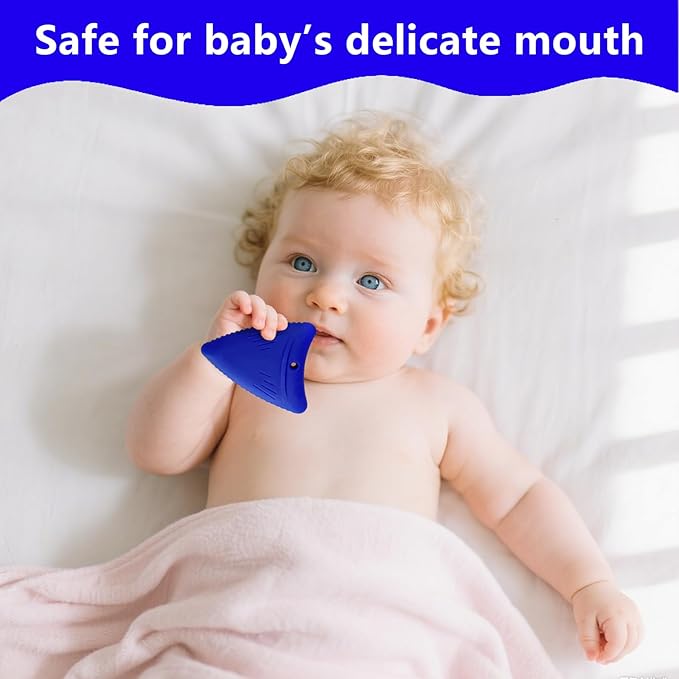 Chew Necklaces for Sensory Kids, 3 Pack Sensory Toys Silicone Chewy Necklace Sensory for Babies Toddlers, Baby Teething Toys for 0-24 Months Oral Motor Stimulation (Triangle)