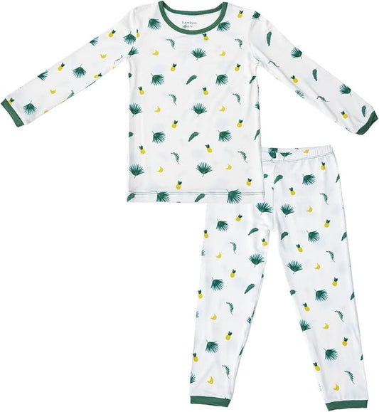 Toddler Pajamas – 95% Bamboo Viscose, 5% Spandex – Soft, Breathable Long-Sleeve Pajama Set for Kids, Sleepwear, Imported